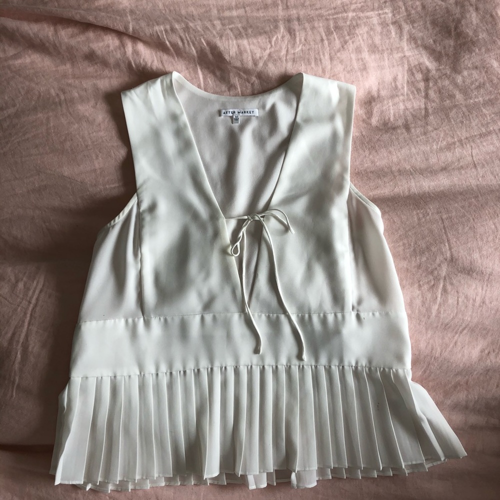 White low cut top